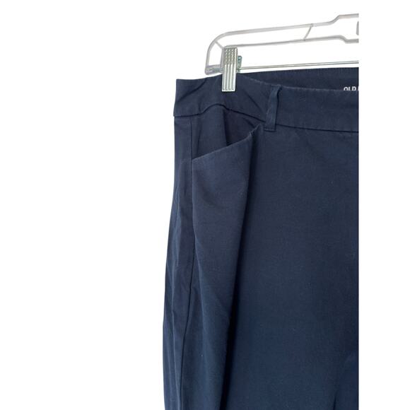 Old Navy Blue High Rise Office Business Career Work Pixie Flare Pants Size 18 - Picture 4 of 11
